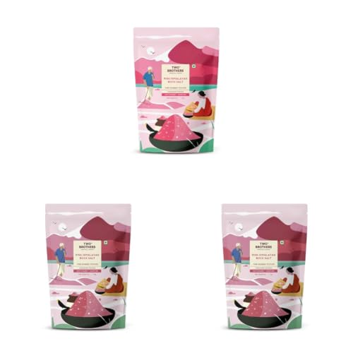 Image of Two Brothers Organic Farms Pink Himalayan Rock Salt (1KG) Naturally Rich in Minerals | Unprocessed, Additive-Free Salt Packed with Iron, Copper, Zinc & Manganese | A Healthier Alternative for Cooking