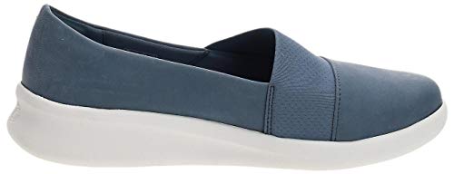 Image of Clarks Womens 26148541-blue Penny Loafer