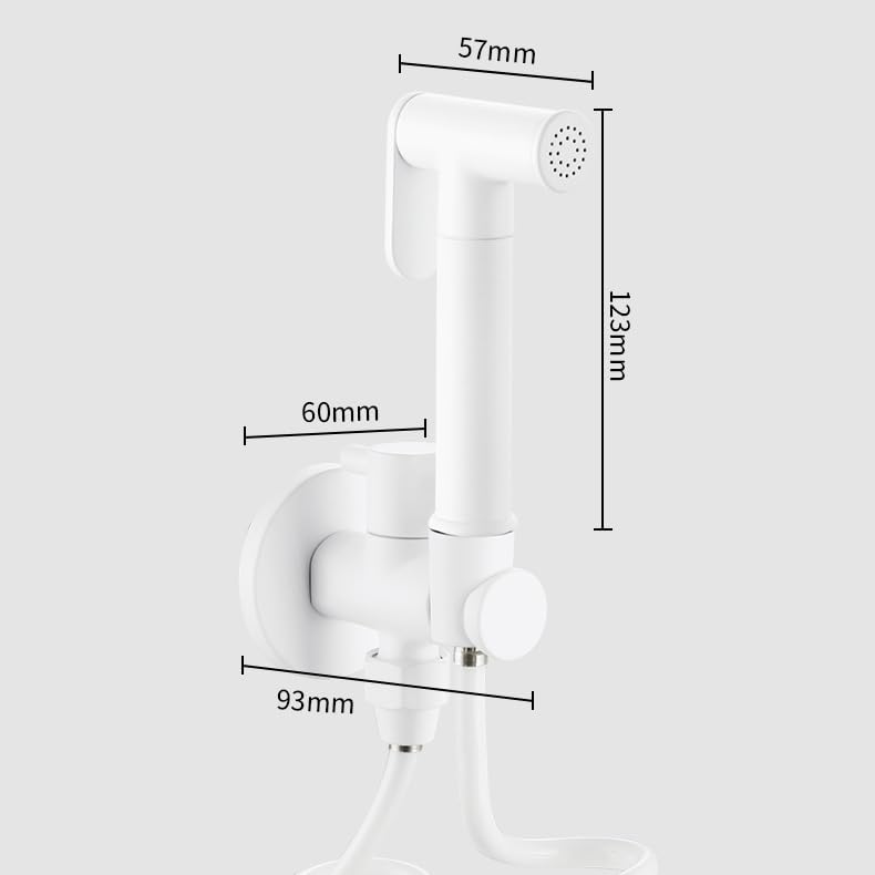 Doccetta Per Bidet Wc Bianco Kit Spruzzatore Per Bidet Per Wc Doccino Da Bidet Per Wc Pistola Universale Per WC Bianco tubo In Acciaio Inossidabile
