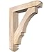 Ekena Millwork BKT0604X26X30BOA03SDF Balboa Arts and Crafts Smooth Bracket w/Offset Brace, Douglas Fir
