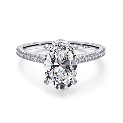 Bague Ovale Oxyde de Zirconium en Argent 925 pour Votre Quotidien Chic