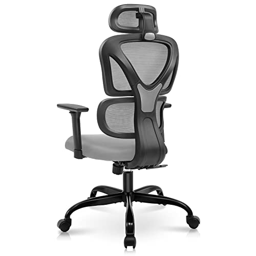 KERDOM Chaise de Bureau Ergonomique, avec Accoudoir Réglable 3D et Support Lombaire, Contre Les Maux de Dos, Chaise de Bureau Capacité de Charge 150kg/330LB Cover