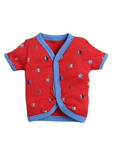 Image of EIO Newborn Baby Cotton Jabla Set (Pack of 4) | Soft Breathable Front-Open Vests for Infants | Gentle on Skin | Unisex Baby Essentials