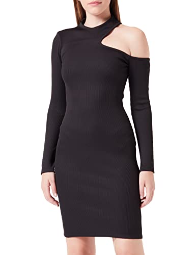 HUGO Damen Nermine Jersey_Dress, Black1, XXL EU