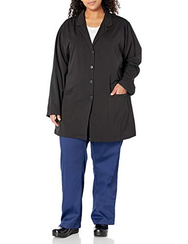 WonderWink Women's Plus-Size Hp Luna Women's Plus Scrub Jacket, Black, 2X-Large