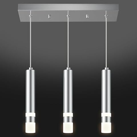 LIANGMH 3-Light Pendant Light with Dimmable LED Cover