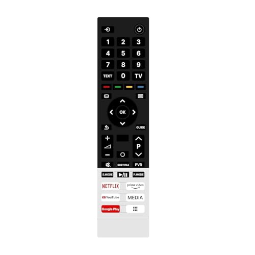 Image of Compatible with Toshiba Smart Tv Remote Without Voice - Hot Keys Netflix, Prime Video, Media, Google Play, YouTube and Media Use for LCD LED OLED QLED UHD 4K Android TVs