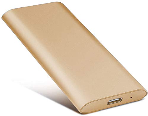 Disco Duro Externo de 2TB, Disco Duro portátil Externo para PC, portátil y Mac (2TB, Dorado)