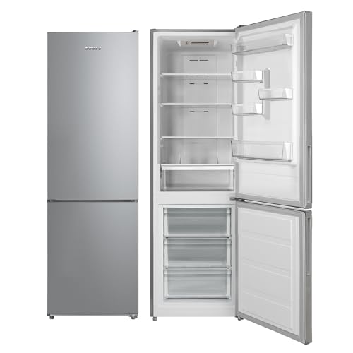 EDESA Frigorífico EFC-1821 NF EX/Combi TOTAL No Frost de 1.88 m con Regulación Electrónica de Temperatura LED Interior Tirador Integrado en la Puerta Capacidad de 310 L Ancho 59.5 cm Color Inox