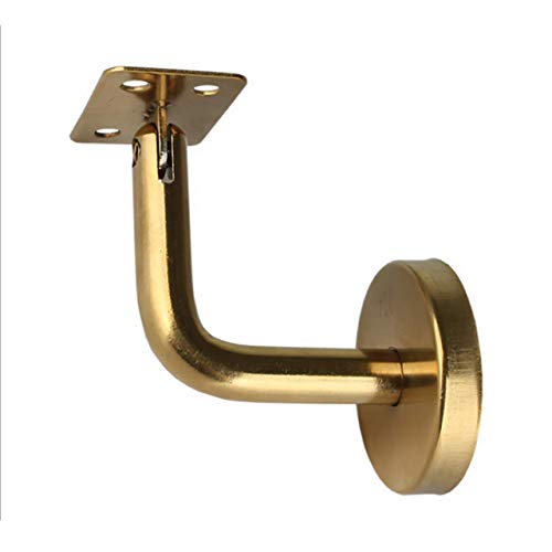 LGYKUMEG Soporte de pasamanos de Acero Inoxidable 304 Soporte de pasamanos Soporte de Pared de pasamanos 60x60mm Barandilla Dorada,Ajustable,B,8pcs Cover