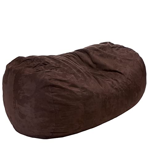 David Traditional 8 Foot Suede Bean Bag, French Roast Brown David Traditional 8 Foot Suede Bean Bag, French Roast Brown