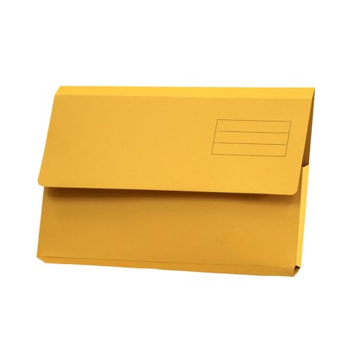 Exaclair Valor Foolscap Documento Wallet - Amarillo (paquete de 50)