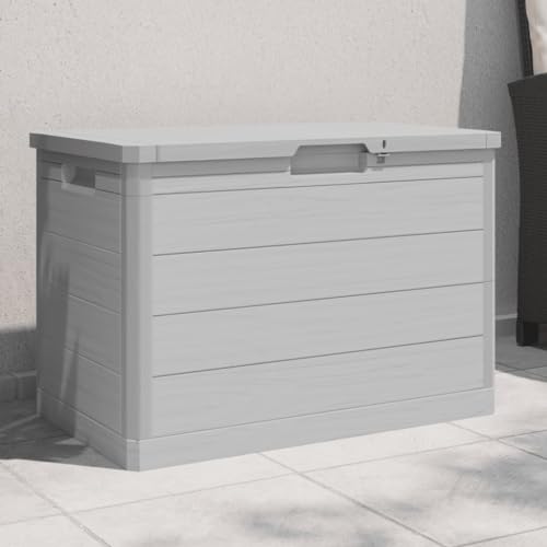 Genérico Baúl para Cojines Polipropileno Gris 77,5x44,5x53 cm,Mobiliario,Muebles de jardín,Cajas de almacenaje para exteriores-366603