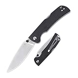 Kizer Slicer Folding Knife, N690 Blade with thumb stud, Black G10 Handle Knife for EDC Back Lock...