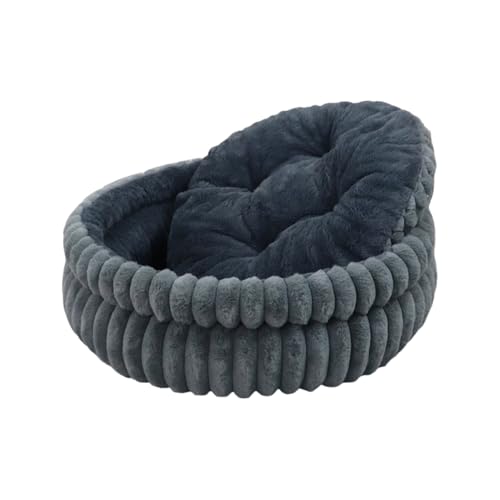 Dog Bed,滑り止め付き犬用クッション - 約50cm 丸形 洗える 落ち着ける 取り外し可能 快適マット 睡眠用ソファベッド クッション 室内外用 ベッドサイド | 子兔子猫用睡眠用室内屋外ペット犬用