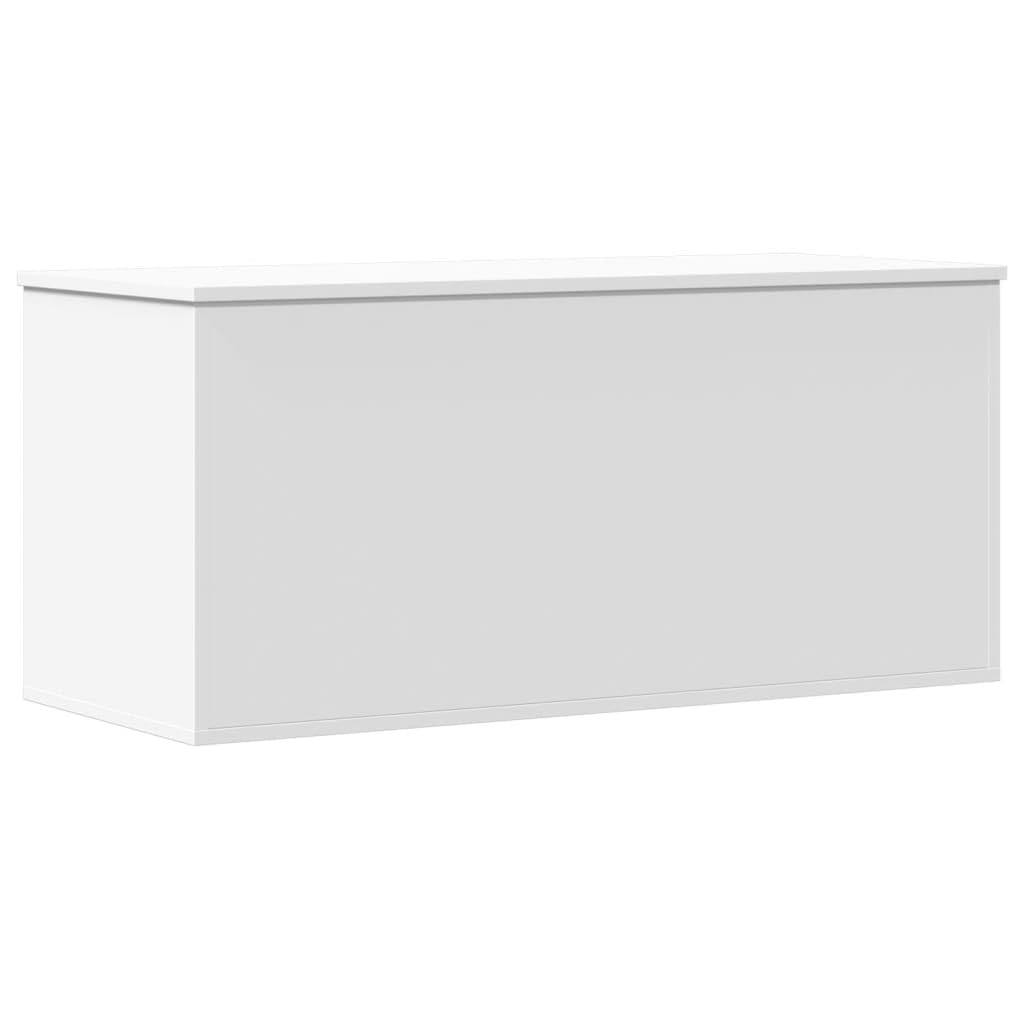 Caja de almacenaje madera de ingeniería blanca 100x42x46 cm, Mobiliario Armarios y almacenamiento Baúles de almacenamiento, Blanco, 24.99kg