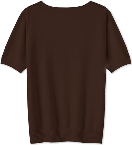 Image of DAIMIDY Women's Short Sleeve Sweater V Neck Summer Knit Tops | Business Casual Tops| Soft,Lightweight,Breathable and Comfortable| Perfect for Shopping,Date,Vacation,Daily Wear Etc.