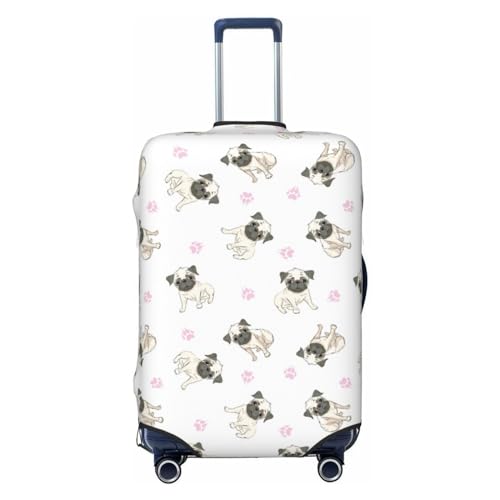 Copertura per bagagli da viaggio, motivo: bulldog francese n. 1013, lavabile, adatta per bagagli da 45 a 81 cm, nero, Large