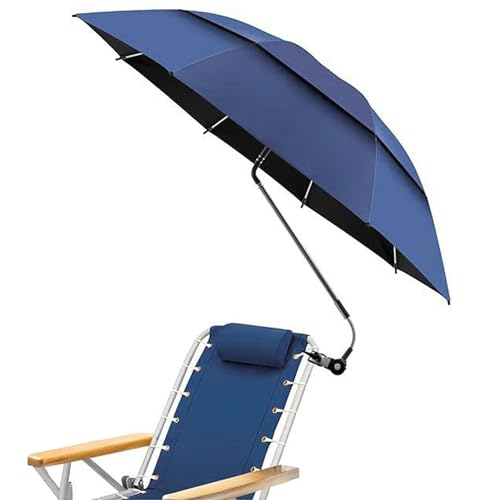 Parasol de chaise pliable pare-soleil de plage camping pêche amovible 47 pouces
