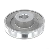 Poulie de moteur en aluminium de type A pour compresseurs d'air, 100 mm de diamètre, 6 mm/8 mm de largeur de rainure pour plus de fiabilité et de performance (97 x 19)