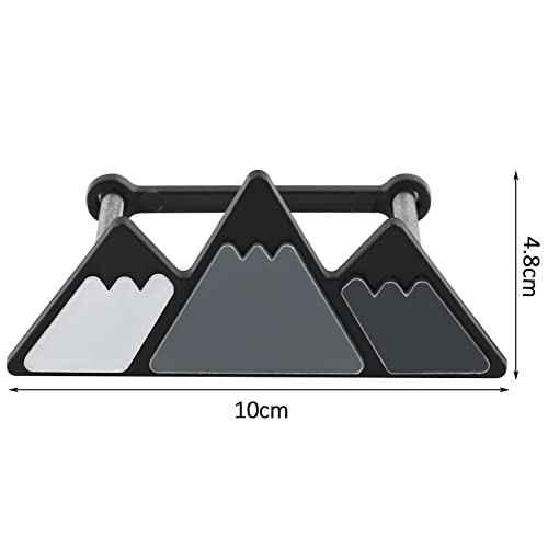 TRD Grille Decor Badge, 3-Color Upgrade Emblem, Universal Compatible with Toyota 4Runner Tacoma Tundra & Other Mesh or Slotted Grille (Mountain Style, Black)