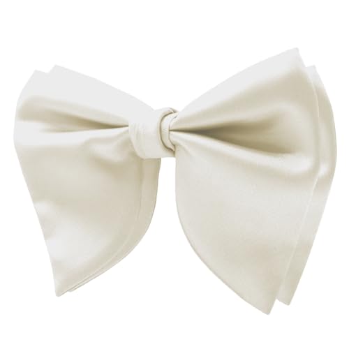 Image of Mens Bow Tie Pre Tied Oversized Bow Ties for Men Satin Bowties for Tuxedo Wedding Party Banquet