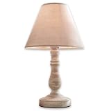 LOBERON Tischlampe Kayenta, leinen/antikweiß