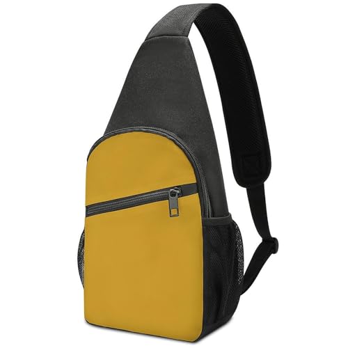 Bolso cruzado natural amarillo para senderismo y viaje miniatura 1