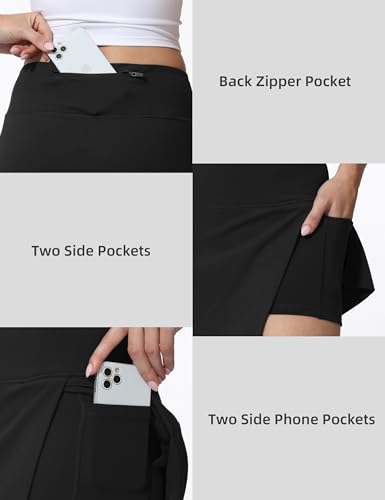 High Waisted Tennis Skirts for Women Side Slit Golf Skorts with 3 Pockets A Line Athletic Skirt in Shorts for Workout Sports3