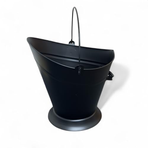 NEW Large Heavy Duty Metal Fire Waterloo Bucket Fire Place Side Hod Scuttle Coal Fuel Ash Wood Log Storage