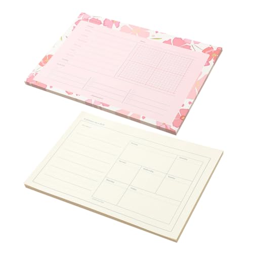 DIKACA 2 Piezas Agenda de Cuaderno de Notas Portátil y Multifuncional Libreta Programar y Tomar Trabajo