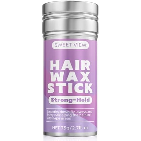 SWEET VIEW Hair Wax Stick, Flexible Hold Slick Back Hair Stick Anti-Frizz and Smooth Flyaways 2.7oz Cover