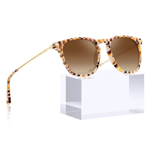 TSEBAN Vintage Polarisierte Damen Sonnenbrille Frauen 100% UV Schutz Sonnebrille R7