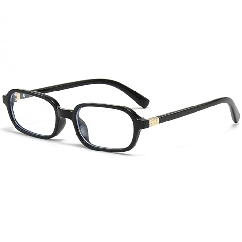 Image of Breaksun Retro Rectangle Glasses for Women Men Small Square Blue Light Blocking Glasses Vintage Eyeglasses