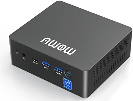 AWOW Mini PC Windows 11 Pro Mini Desktop Computer Intel Celeron N4120 8GB DDR4, NVMe M.2 256GB SSD Triple Display 4K@60Hz,WiFi, HDMI 2.0,USB, BT, Gigabit Ethernet, AK41 Micro PC