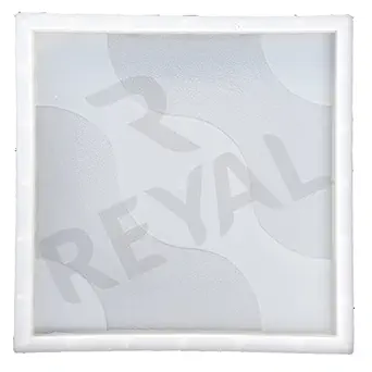 Reyal White Plastic Chequered Mould Big Wave Paver Block Mould (Size : 12