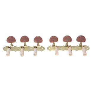 JOYKK 2Pieces Tuners Guitare Classique Acoustique Tuning Keys Pegs Mécaniques Accessoire - Or + Café – Image 4