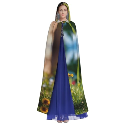 Cape à capuche noire EdWal durable pour fête de sorcière - 2