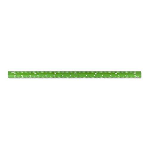 Image of Alumicolor Aluminum Architect Metric Pocket Drafting Scale, 15CM, Green