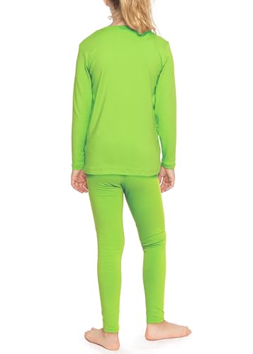 Image of STRETCH IS COMFORT Girls 2 Piece Hoodie Short Sleeve Long Sleeve Crew Neck Top and Leggings Set Kids Thermals Underwear Set
