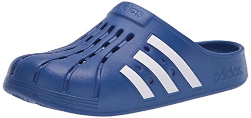 adidas Unisex Adilette Clog Slide Sandal, Team Royal Blue/White/Team Royal Blue, 11 US Men