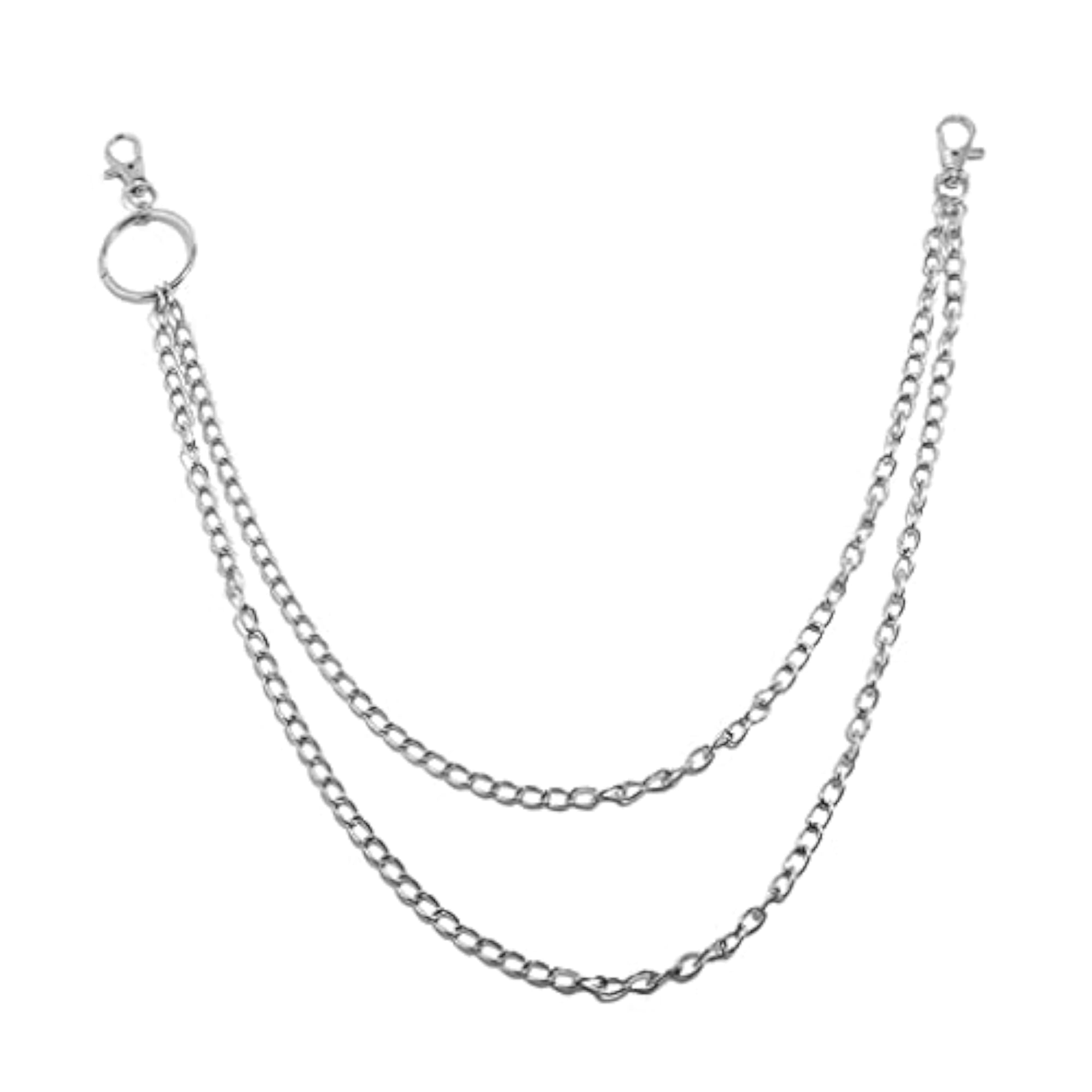 Unisex Metal Wallet Chain, Double Layered Design