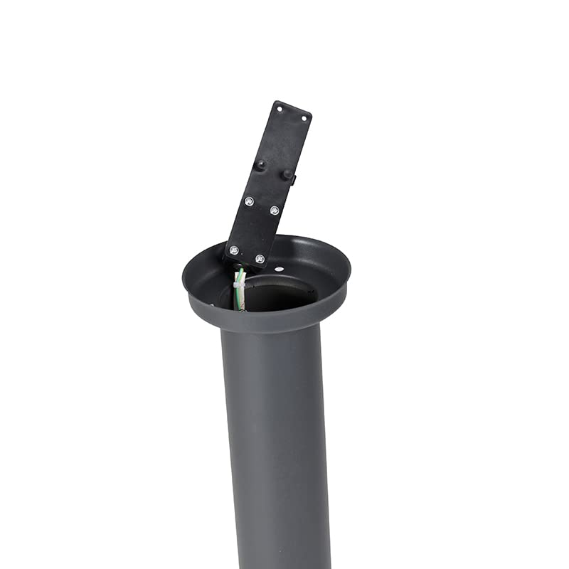 Qazqa Moderno Baliza exterior antracita 80cm IP44 - ROX Plástico/Acero inoxidable Cilíndra/Alargada Adecuado para LED Max. 1 x 20 Watt