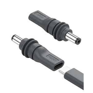 CERRXIAN 2 stuks 5,5 mm x 2,1 mm USB C naar DC voedingsadapter voor Starlink Mini, PD100W USB C-aansluiting naar DC5521 mannelijke connector, Starlink Mini vervangende waterdichte kabel