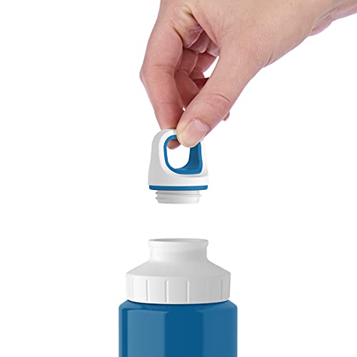 Emsa N30103 Drink2Go Light Steel Drinking Bottle 0.6 L Stainless Steel Screw Cap 100% Leak-Proof & Dishwasher Safe Blue - Image 2