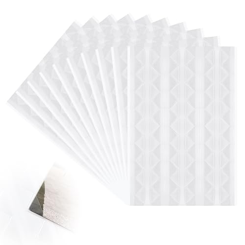 Juxiamal 1020 PCS Self Adhesive Photo Corners, 10 Sheets Picture Edge Stickers Mounting Corners Sticky Photo Holders for Wedding Family Album Scrapbook Journal (Clear)