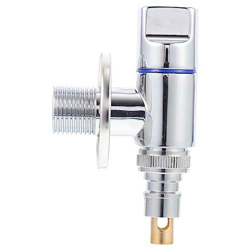 PRETYZOOM 洗濯機用角止水弁 高耐食ステンレス製 自動止水機能付き 鏡面メッキ加工 キッチン 浴室 ベランダ対応