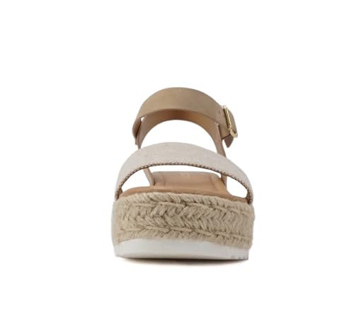 Image of Soda CLIP ~ Women Open Toe Ankle Strap Platform Espadrille Sandal