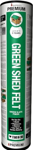 Image of Green Mineral Roofing Felt Roll (1m to 6m) – Waterproof Shed Roof Felt for Sheds, Garages & Garden Buildings (1m x 1m)