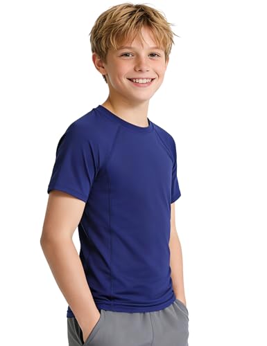 Image of Somaibo Boys Compression Shirt Athletic Football Short Sleeve for Kids | Youth Basketball Baseball Undershirts Quick Dry Sports Base Layer T-Shirt